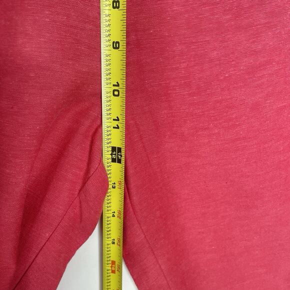 NEW Adini Womens Linen Blend Capri Pant M Vintage Pink Beachy Lagenlook Boho - Picture 9 of 9